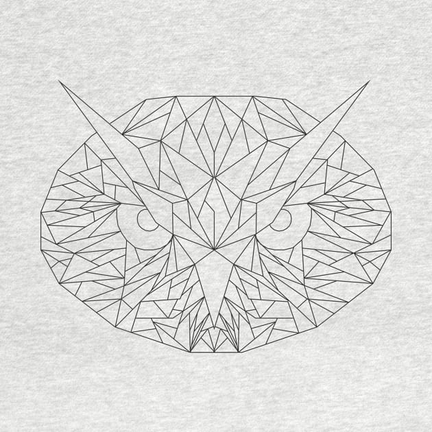 Geometric Owl No Colored by Alexjo